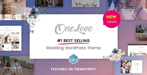 Wedding Invitation WordPress Themes 2020 - One Love